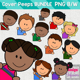 TPT Cover Peeps: Corner Clip Art Kids BUNDLE!