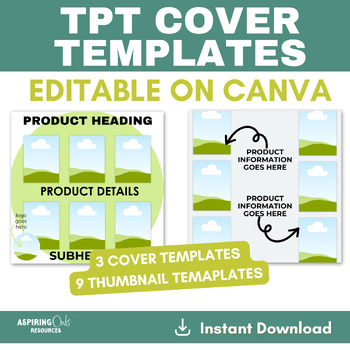 Preview of TPT Cover and Thumbnail Templates for Sellers