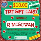 TPT GIFT CARD - NEVER GIVE UP ON MATH RAFFLE ***WINNER*** 