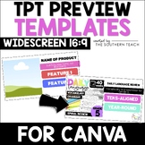 TPT Preview Canva Templates for Teacher Sellers  - Widescr
