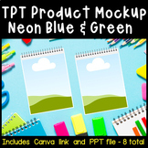 TPT Product Listing Mockup- Neon Blue & Green
