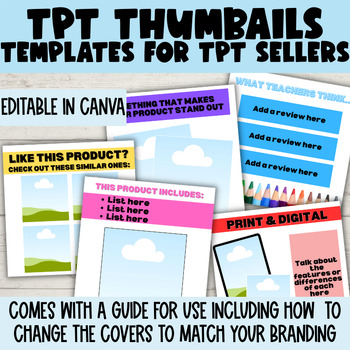 Create beautiful tpt teachers pay teachers product cover thumbnails by  Germainetay87