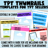 TPT Product Thumbnail Templates | CANVA Editable Templates