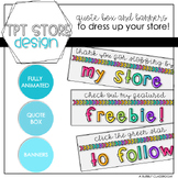 TPT Quote Box Gif & Banners {Bright & Cheery}