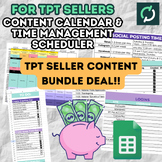 TPT Seller Content Calendar & Time Management BUNDLE!