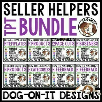 Preview of TPT Seller Store Helpers Product Guides Bundle