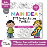 TPT Seller Product Cover and Preview Template - Product & 