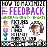 TPT Seller Product Feedback Page Inserts