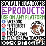 TPT Seller Store Social Media Icons Clip Art and Customize