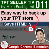 TPT Seller "Undo Button" | Backup TPT Product Pages | Save
