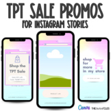 TPT Sitewide Sale Instagram Stories Promo Templates for Ca