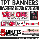 TPT Store Banners Valentine's Day Theme