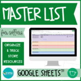 TPT Store Product Master List Template FOR SELLERS