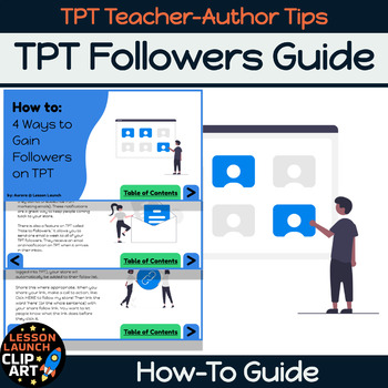 Preview of TPT Teacher-Author Guide - 4 ways to gain followers on TPT