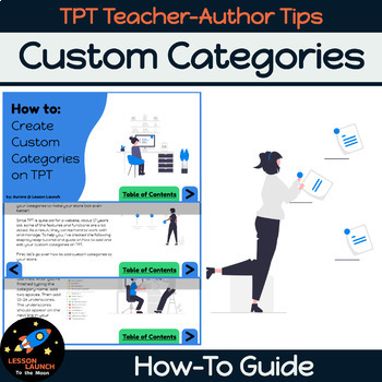 Preview of TPT Teacher-Author Guide - How to create custom categories