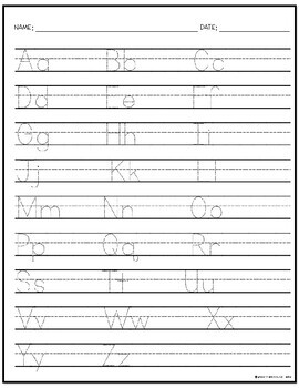 TRACE And Write The Alphabet (ABC Handwriting Practice) by primaryrainbows