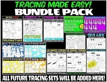 Preview of TRACING CLIPART MEGA BUNDLE PACK