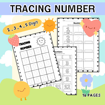 Preview of TRACING NUMBER [ Writhing Number 1-20 | Trace Free Hand ]PreK-5th
