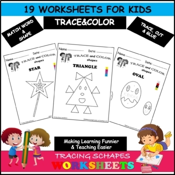 Preview of TRACING SHAPES WORKSHEETS