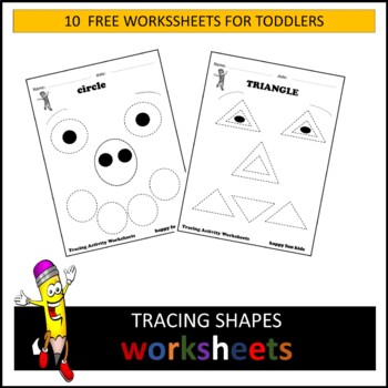 Preview of TRACING SHAPES WORKSHEETS FOR TODDLERS