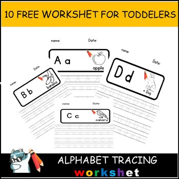Preview of TRACING WORKSHEETS ALPHABET TODDELERS