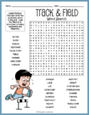 TRACK & FIELD Word Search Puzzle Worksheet Activity