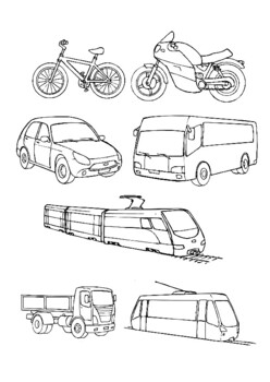 Preview of TRAFFIC RULES LESSON PLAN / NO PREP / COLORING / SHADOWS / NUMBERS / SHAPES