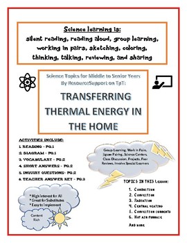 Preview of TRANSFERRING THERMAL ENERGY IN THE HOME