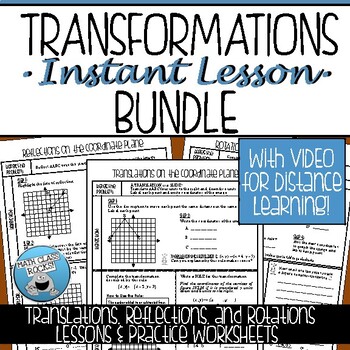 Preview of TRANSFORMATIONS GUIDED NOTES AND PRACTICE BUNDLE