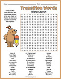 TRANSITION & LINKING WORDS Word Search Puzzle Worksheet Activity