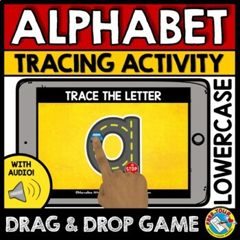 Preview of TRANSPORTATION ALPHABET BOOM CARDS ACTIVITY LOWERCASE LETTER TRACING FORMATION