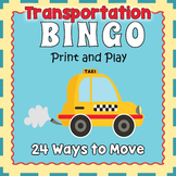 TRANSPORTATION BINGO GAME - ESL Forms of Transport List Activity