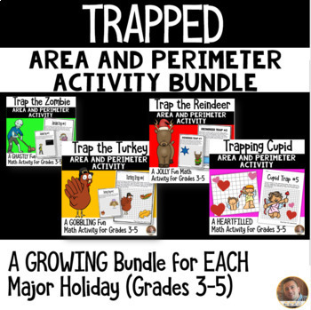 Preview of TRAPPED: Bundle of Area and Perimeter Activities for Grades 3-5