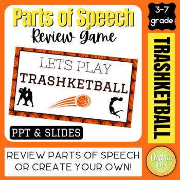Preview of TRASHKETBALL Parts of Speech Review Activity