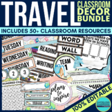 TRAVEL Classroom Decor Bundle Adventure Theme Around the World wanderlust
