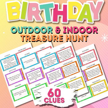 Preview of TREASURE HUNTS BIRTHDAY INDOOR & OUTDOOR