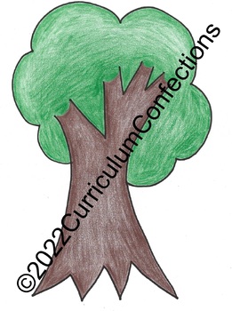 Preview of TREE TEMPLATE reading response literacy center creative writing EARTH DAY PLANTS