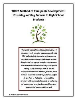 TREES Method of Paragraph Development: Writing Success for High School