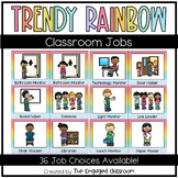 TRENDY RAINBOW Classroom Jobs Display | Trendy Classroom Decor