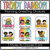 TRENDY RAINBOW Morning Greeting Choices | Rainbow Decor | 