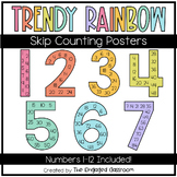TRENDY RAINBOW Skip Counting Posters | Rainbow Decor | Bri