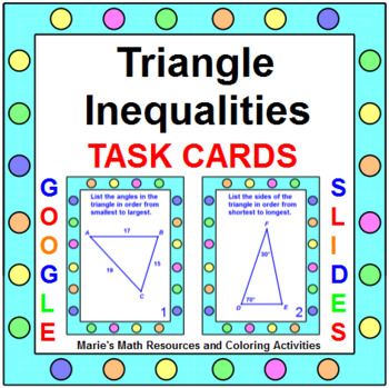 Preview of TRIANGLE INEQUALITIES THEOREM TASK CARDS: