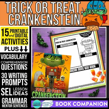 Preview of TRICK OR TREAT CRANKENSTEIN activities READING COMPREHENSION - Book Companion