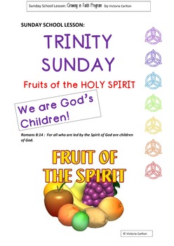 Preview of TRINITY SUNDAY/FRUITS OF HOLY SPIRIT Sunday School lesson