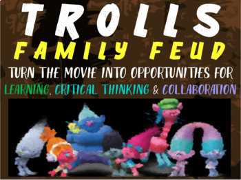 Preview of TROLLS MOVIE FAMILY FEUD GAME - FUN, ENGAGING, INTERACTIVE CLASS ACTIVITY