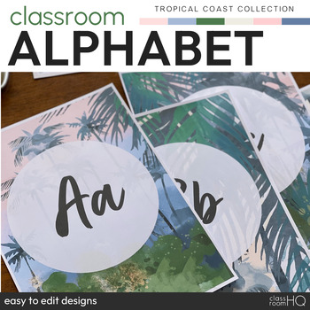 TROPICAL COAST Alphabet Posters by you clever monkey | TpT