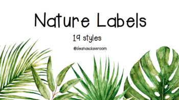 Preview of NATURE LABELS