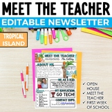 TROPICAL Meet the Teacher Template EDITABLE Newsletter