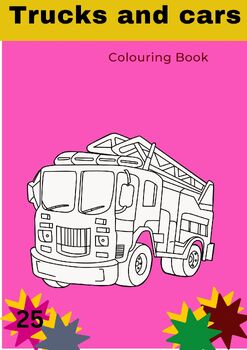 Preview of TRUCKS AND CARS COLOURING BOOK