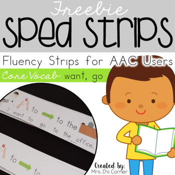 Preview of TRY IT FREE - SPED Strips Set 1 { Fluency Strips for AAC }